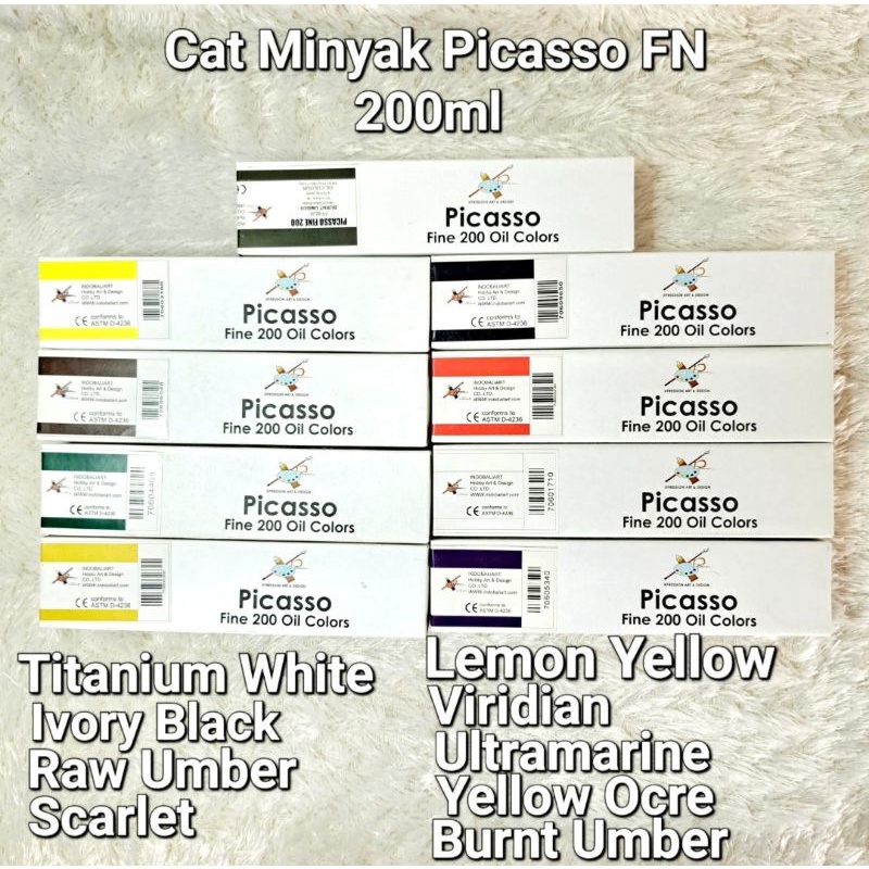 Jual Cat Minyak/Oil Colors PICASSO FINE 200ml | Shopee Indonesia