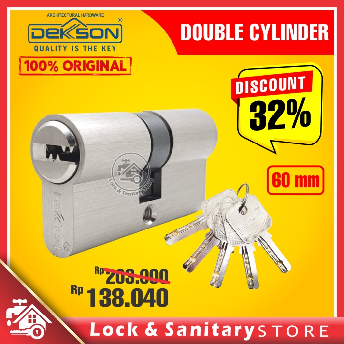 Jual Silinder Kunci Dekson Dekkson CYL DC KK DL 60MM SN Double Cylinder ...