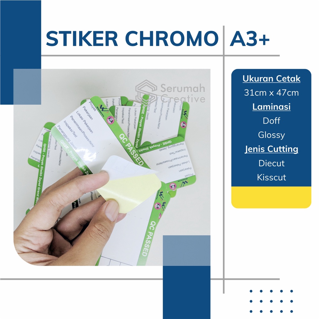 Jual Cetak Stiker Chromo Miror Bontax Custom Cutting A3 Shopee Indonesia