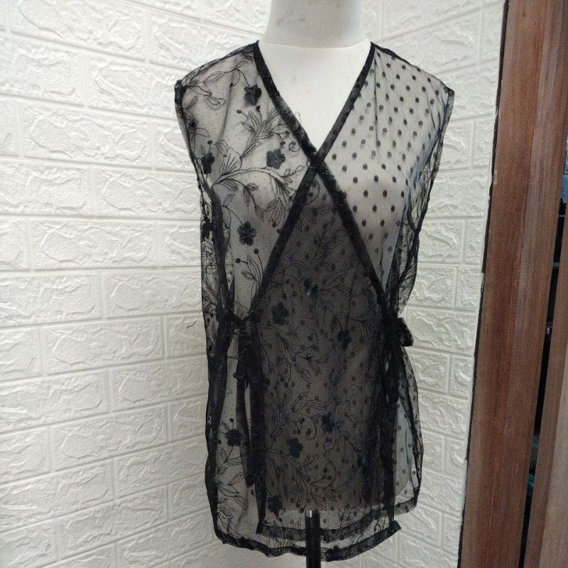 Jual outer brukat model kimono pendek | Shopee Indonesia