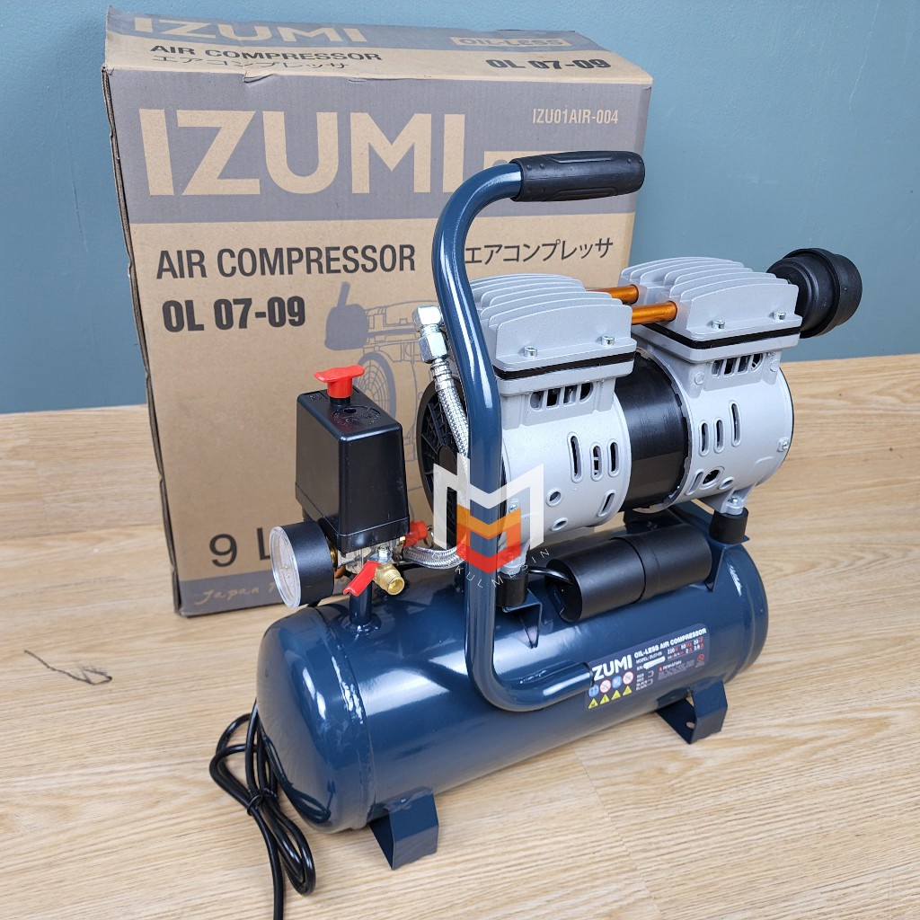 Jual IZUMI OL 0709 mesin kompresor silent oilless compressor 3/4 9L ...