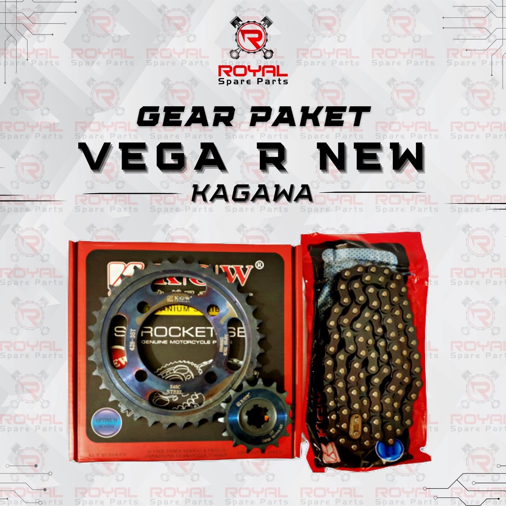 Jual GEAR SET VEGA NEW 35T GIR SET PAKET ORIGINAL KAGAWA Shopee Indonesia