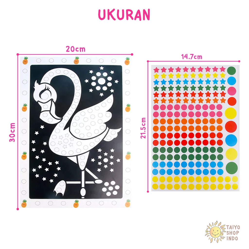 Jual TAIYO DIY Sticker Dot Paper Set 2 Gambar Menempel Stiker Tempel ...