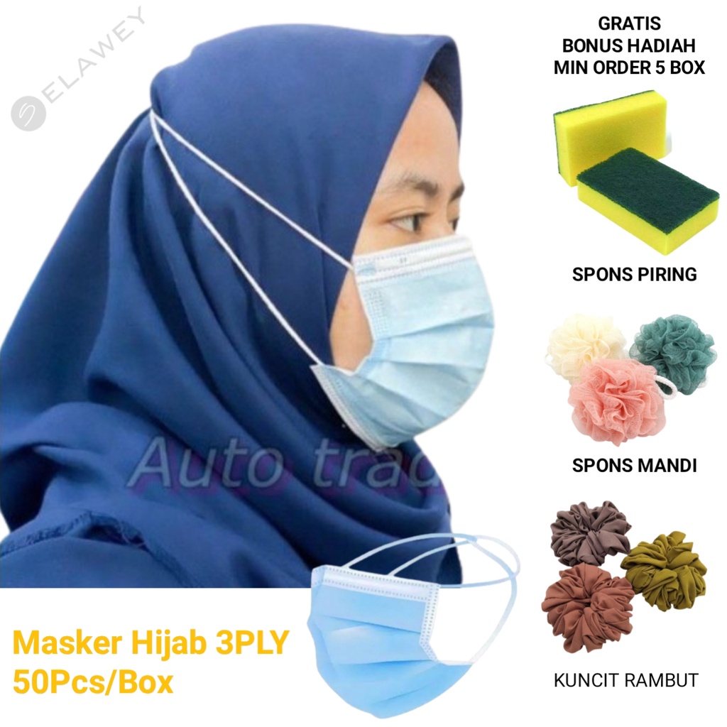 Jual Masker Hijab Medis Pcs Onemed Ply Ply Pcs Hijab Headloop