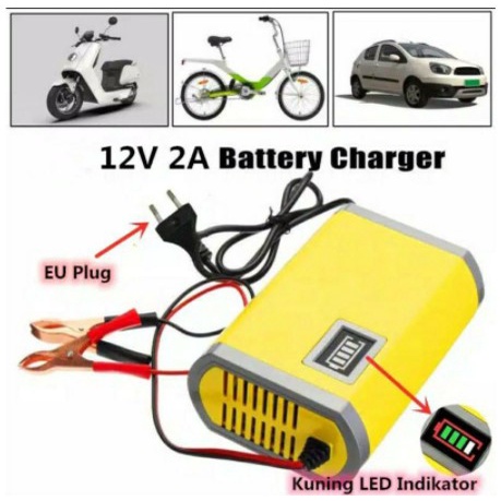 Jual Charger Aki Motor Atau Mobil Accu Aki Basah Kering V A Portable Alat Cas Aki Motor