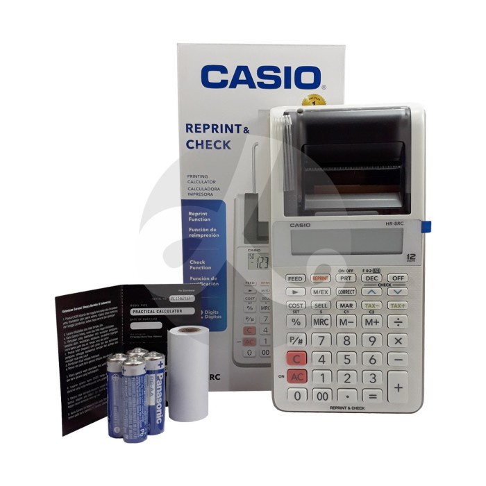 Jual Printing Calculator Casio Kalkulator Print HR8RC, HR100RC, HR150RC Shopee Indonesia