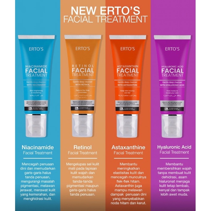 Jual ERTOS FACIAL TREATMENT NIACINAMIDE/ RETINOL/ ASTAXANTHINE