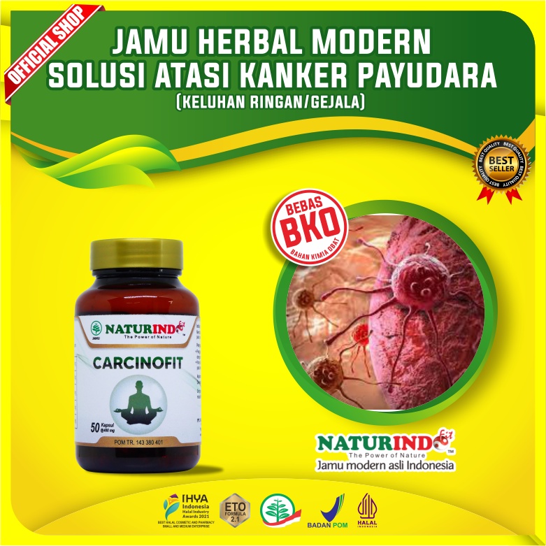 Obat Tumor Payudara Kanker Payudara Obat Benjolan Payudara Obat Herbal Tumor Kanker Benjolan Paydara 100% Asli Original CARCINOFIT Naturindo