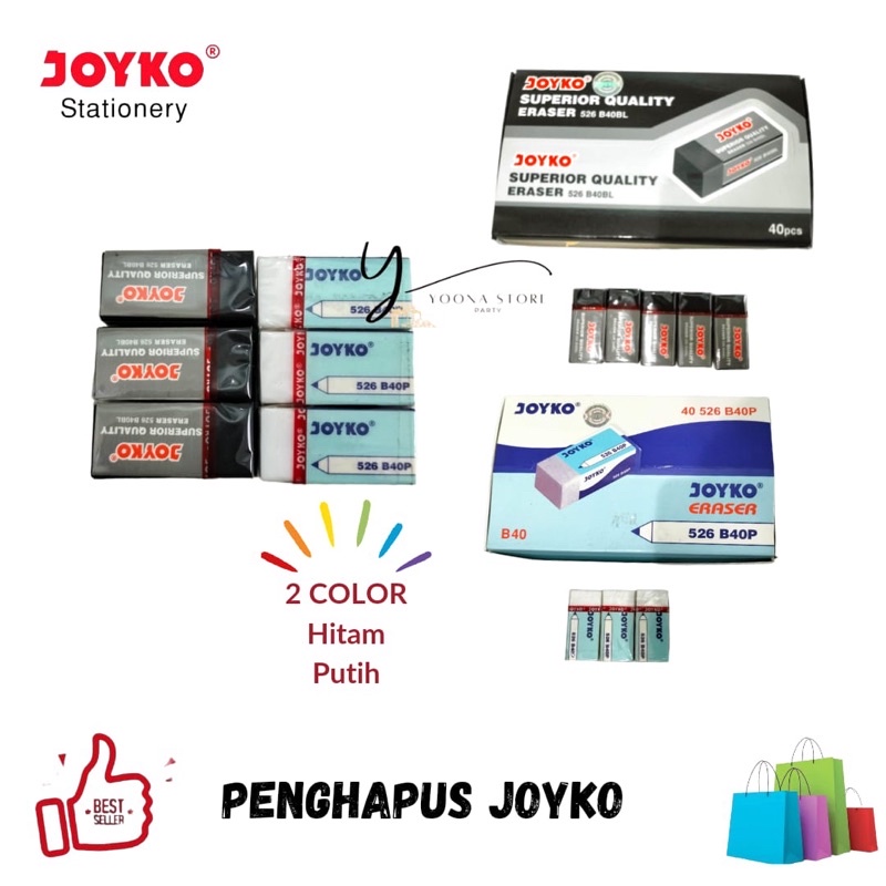 Jual Penghapus Joyko 526 B40bl Dan Eraser 526 B40p Perpcs Shopee Indonesia 5812