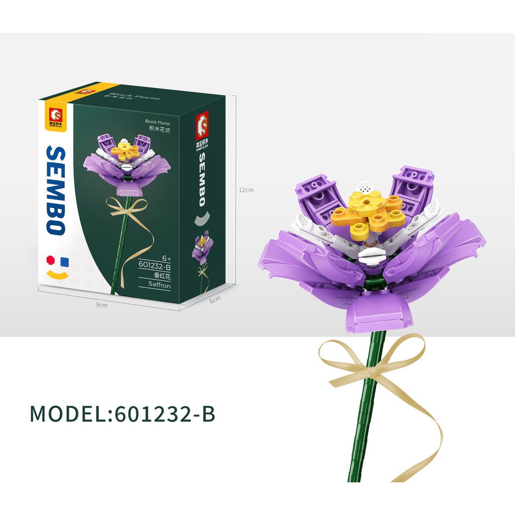 Jual SEMBO Nano Block Building Blocks Flowers DIY Bunga Mainan Balok ...