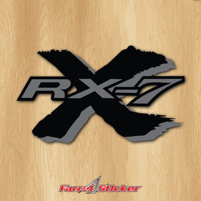 Jual Stiker Helm Sticker Helmet RX 7 R75 shape Push Forward PSC Terbaik ...