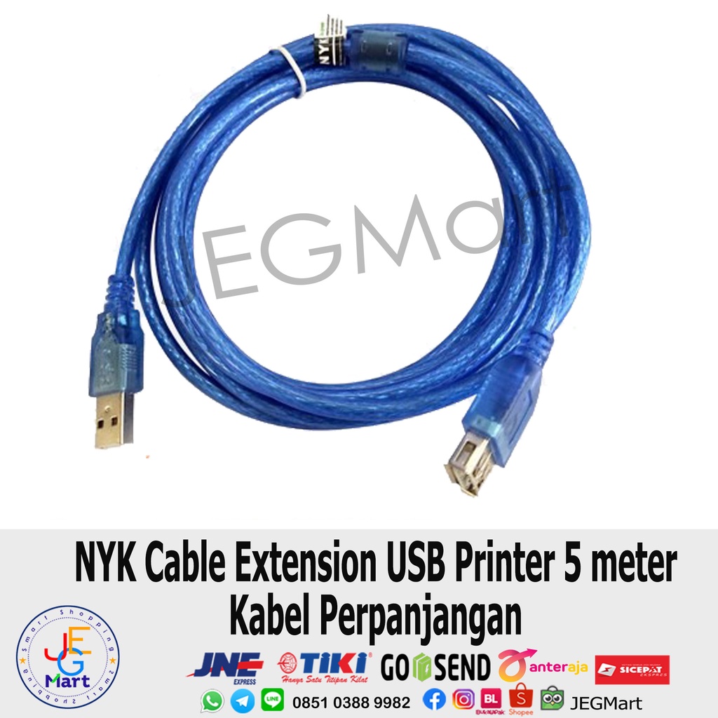 Jual Nyk Cable Extension Usb Printer 5 Meter Kabel Perpanjangan Shopee Indonesia 6159