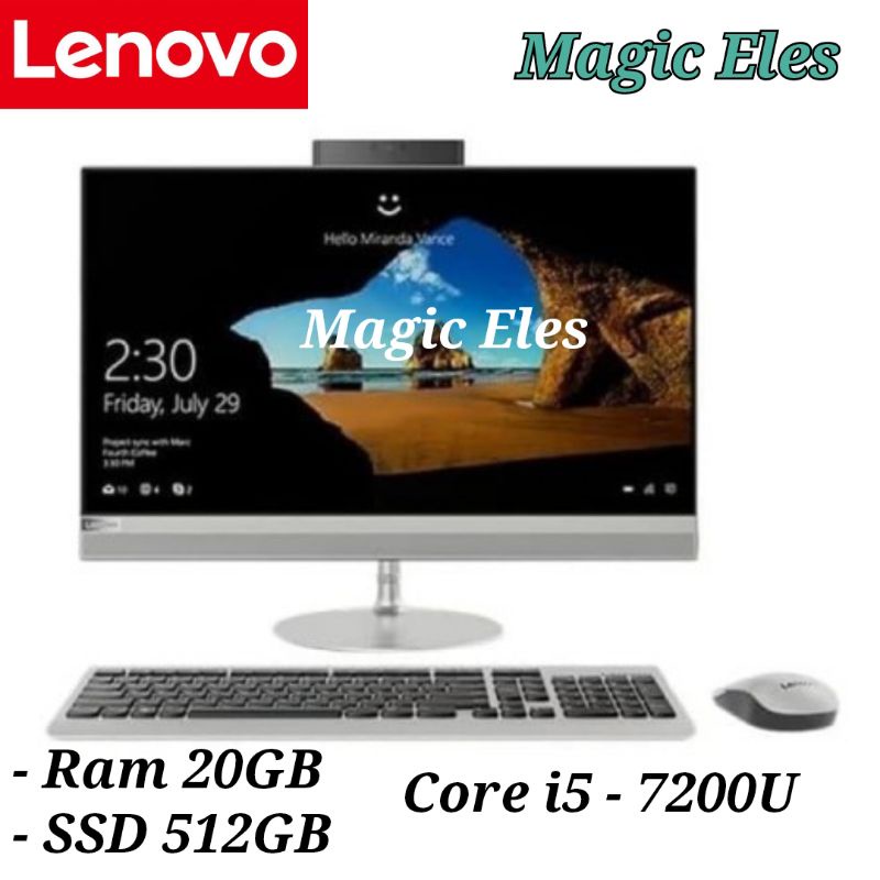 Jual PC AIO Lenovo 520 - 22IKU Intel Core i5 - 7200U Ram 20GB SSD
