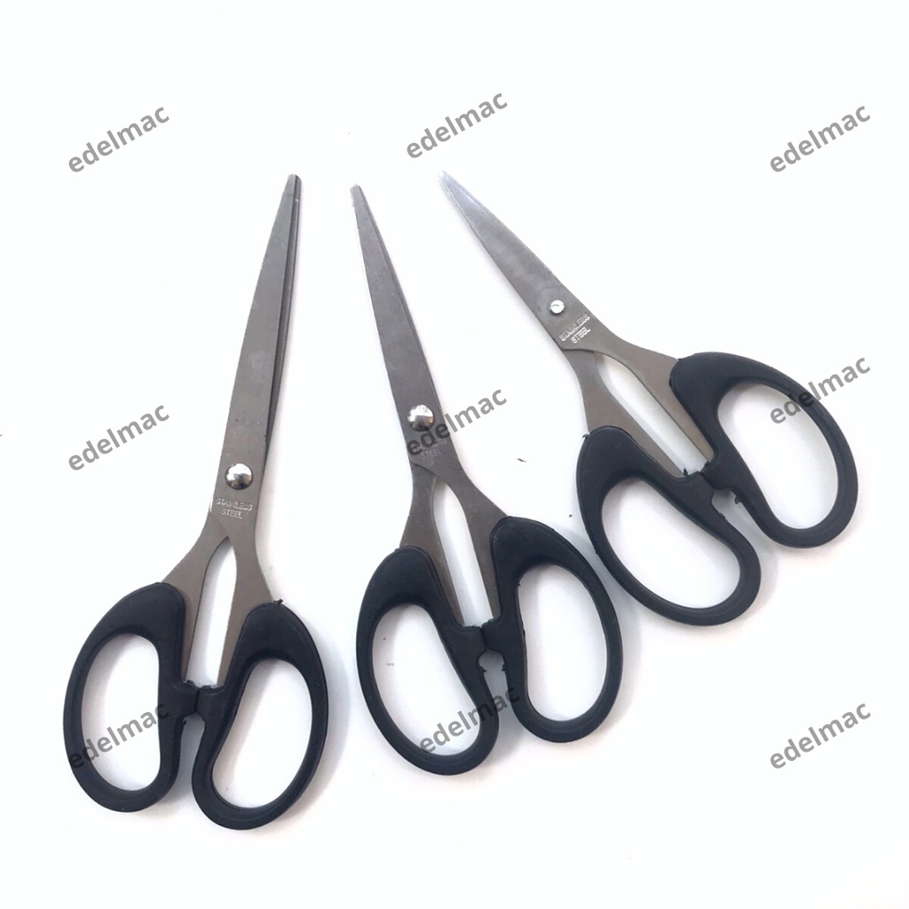 Jual Gunting Gagang Plastik Hitam Scissors Rumah Tangga Serbaguna ...