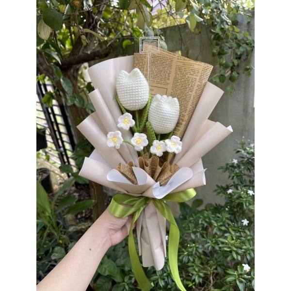 Jual Buket Bunga Flower Bouquet Rajut Crochet Wisuda Buket Wisuda