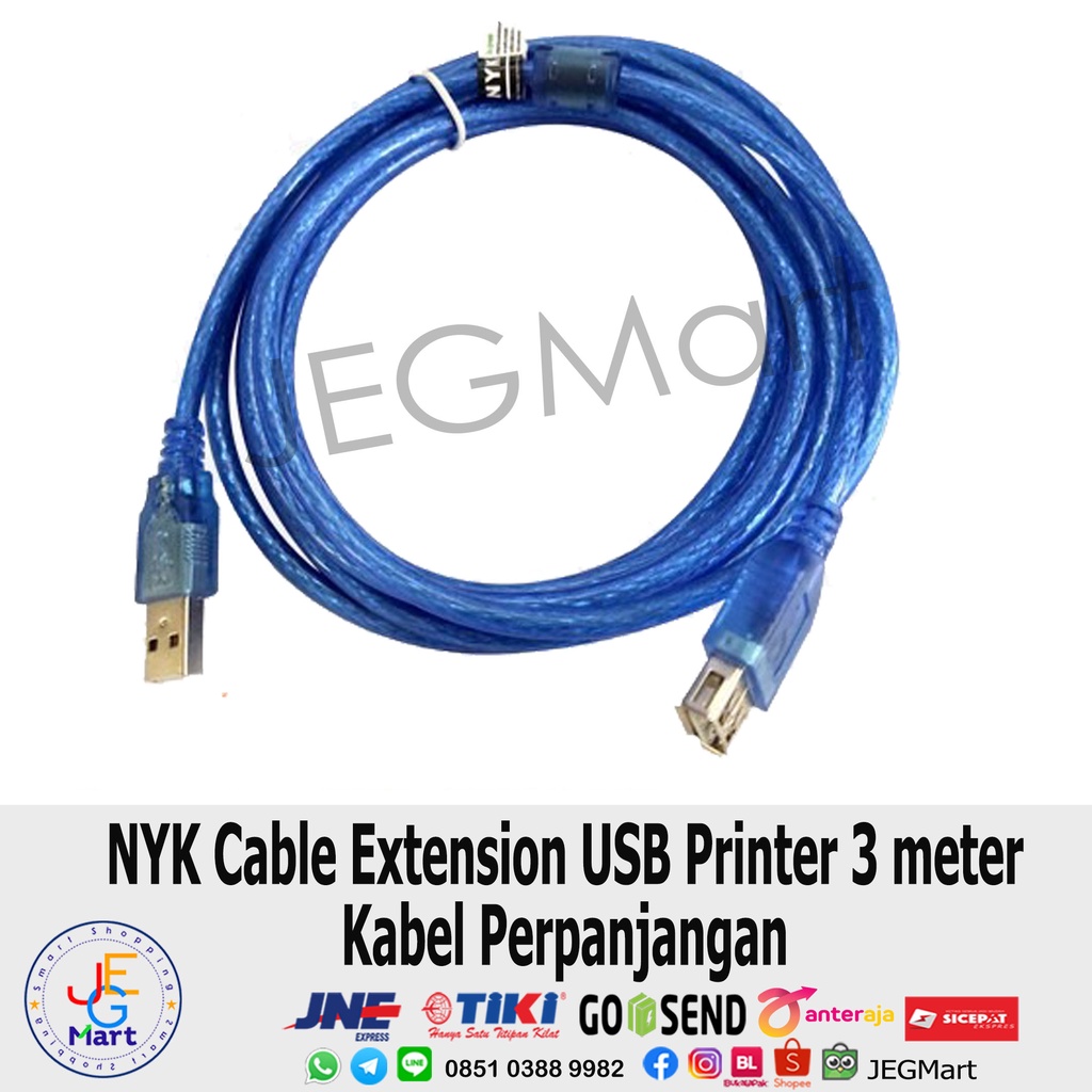 Jual Nyk Cable Extension Usb Printer Meter Kabel Perpanjangan Shopee Indonesia