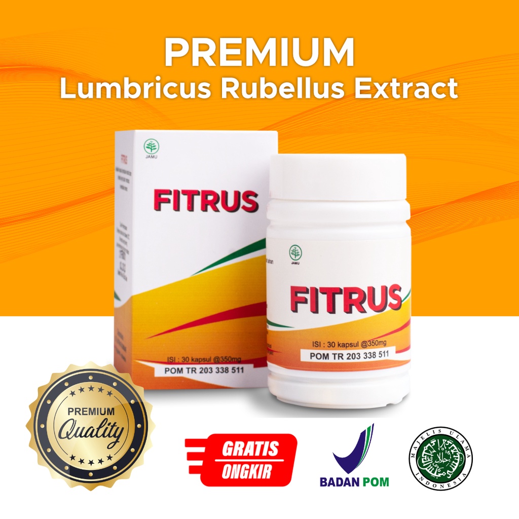 Jual FITRUS Ekstrak Lumbricus Rubellus Premium Kapsul Cacing Halal BPOM ...