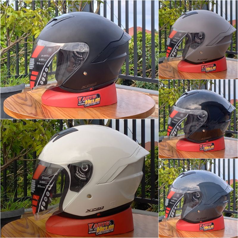 Jual HELM HALF FACE R-SIX X PRO WARNA SOLID ORIGINAL | Shopee Indonesia