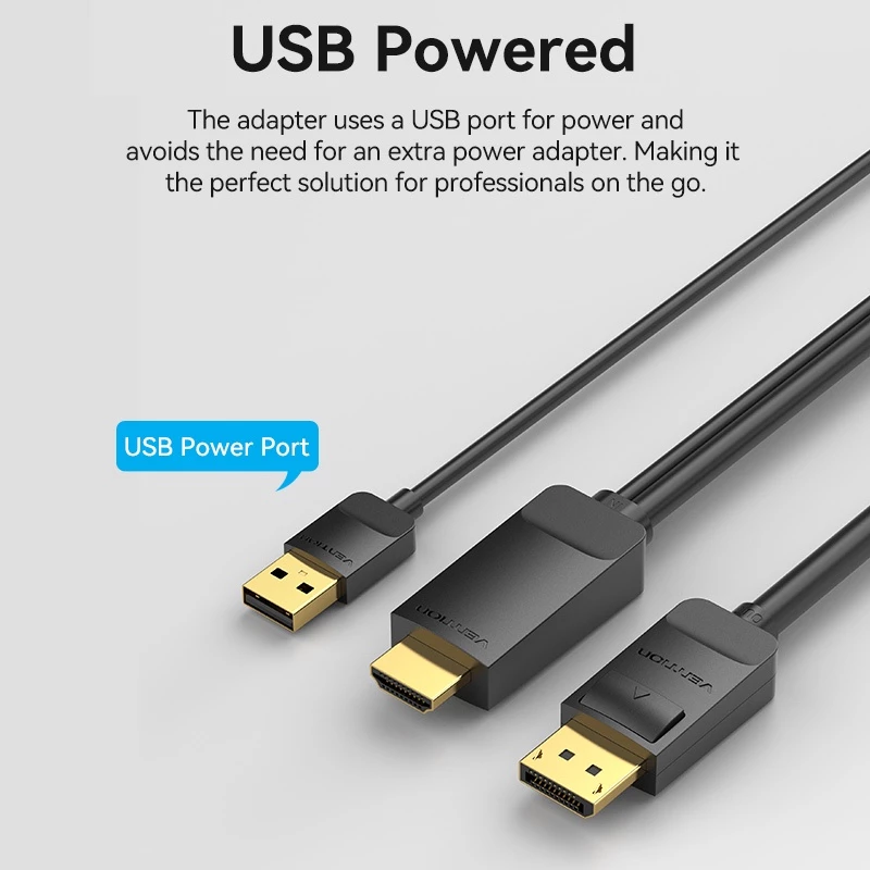 Vention Kabel Hdmi A to DP Display Port Male Adapter Converter