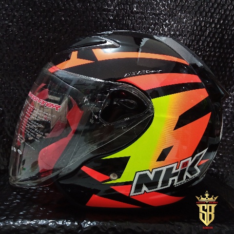 Jual NHK R6 SE RYUSEI YAMANAKA RED YELLOW HELM NHK R6 HALF FACE MOTIF ...