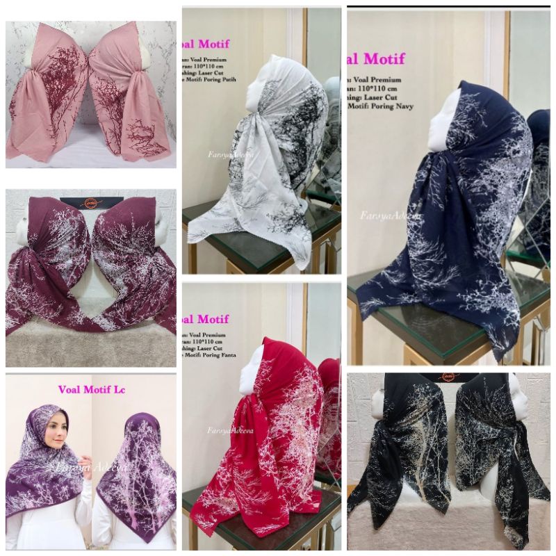 Jual Segi Empat Motif Akar Ranting Laser Cut by Hijabmuslimah | Shopee ...