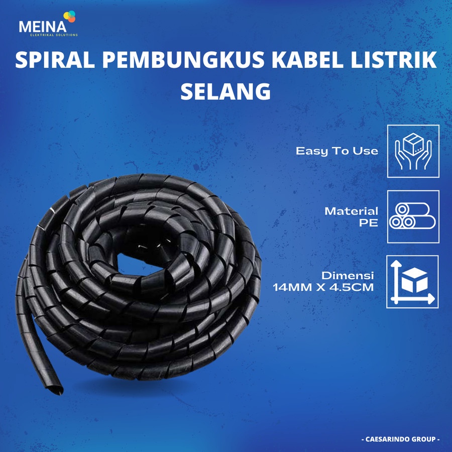 Jual Spiral Pembungkus Pelindung Perapi Kabel Duct Wrapping Wrap Rapi ...