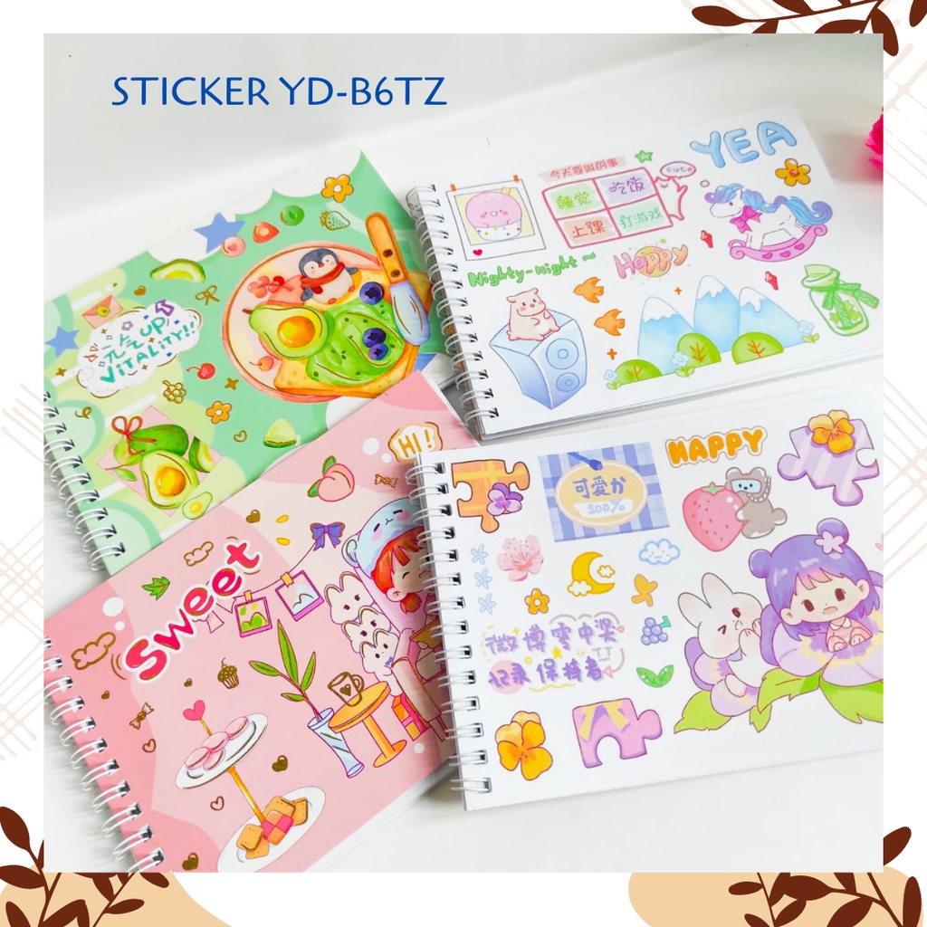 Jual Sticker Karakter Cewe Sweet Isi 20 Lembar Dalam Bentuk Notebook