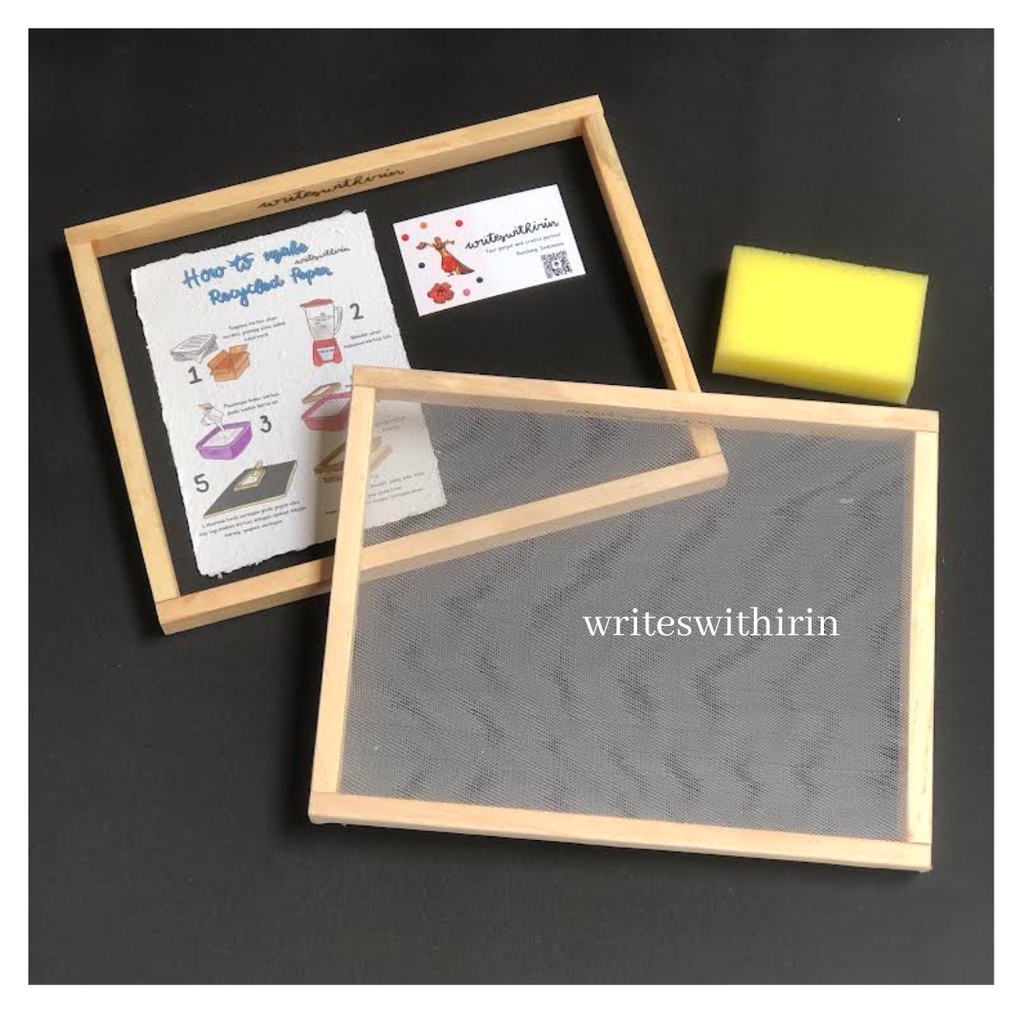 jual-writeswithirin-cetakan-saringan-kertas-daur-ulang-handmade