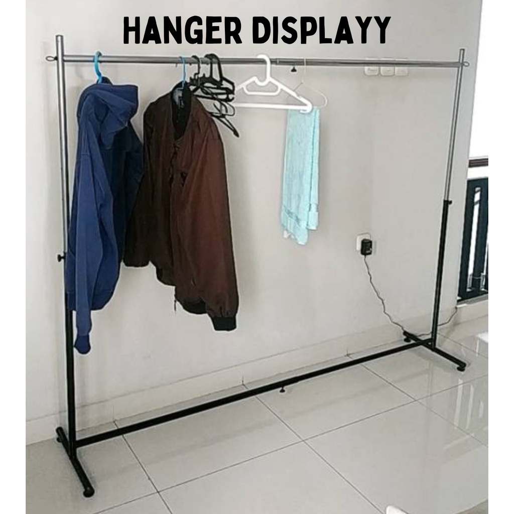 Jual Hanger Gantungan Baju Model Gawangan Tarik Tengah Bahan Besi