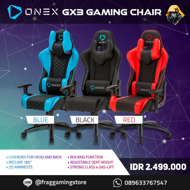 Jual ONEX GX3 / GX 3 / GX-3 Premium Quality Gaming Chair Kursi Gaming ...