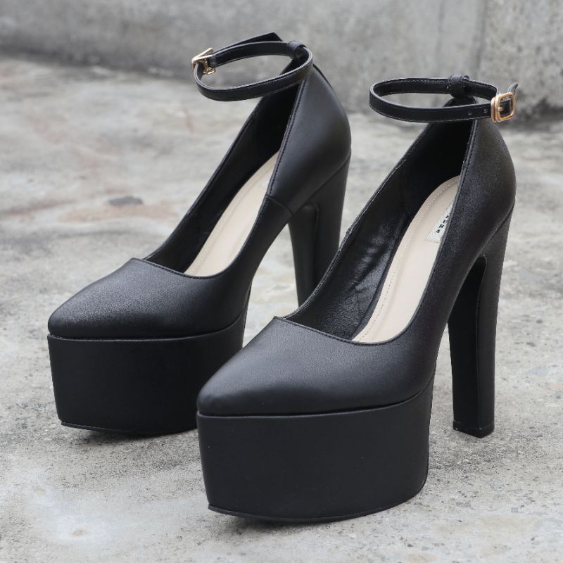 Jual Ankle strap high heels 15cm platform Shopee Indonesia