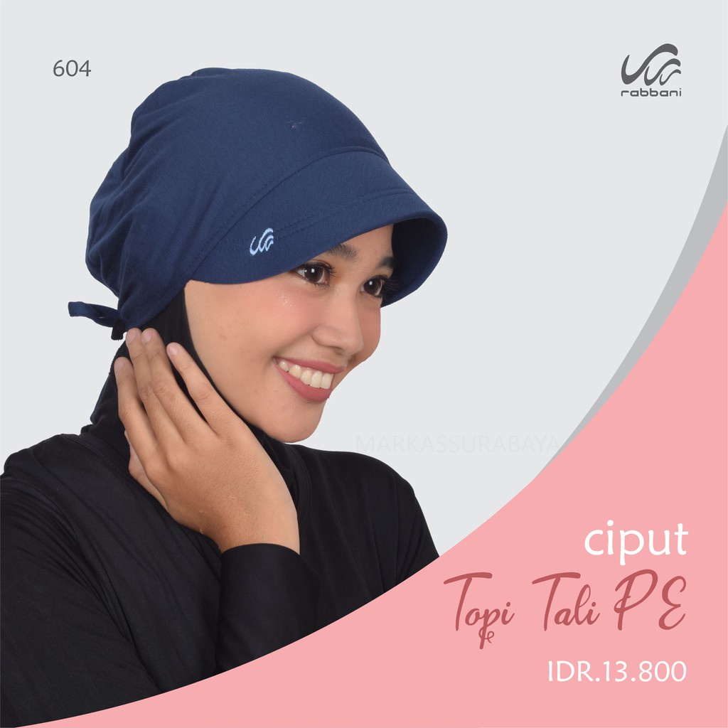 Jual Ciput Topi Tali Rabani, Daleman Kerudung Rabbani Ori warna Hitam ...