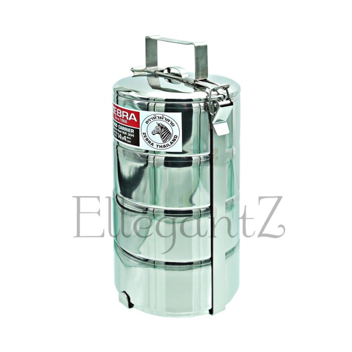 Jual RANTANG MAKAN STAINLESS STEEL ZEBRA 4 SUSUN DIAMETER 14CM ( 150144 ...