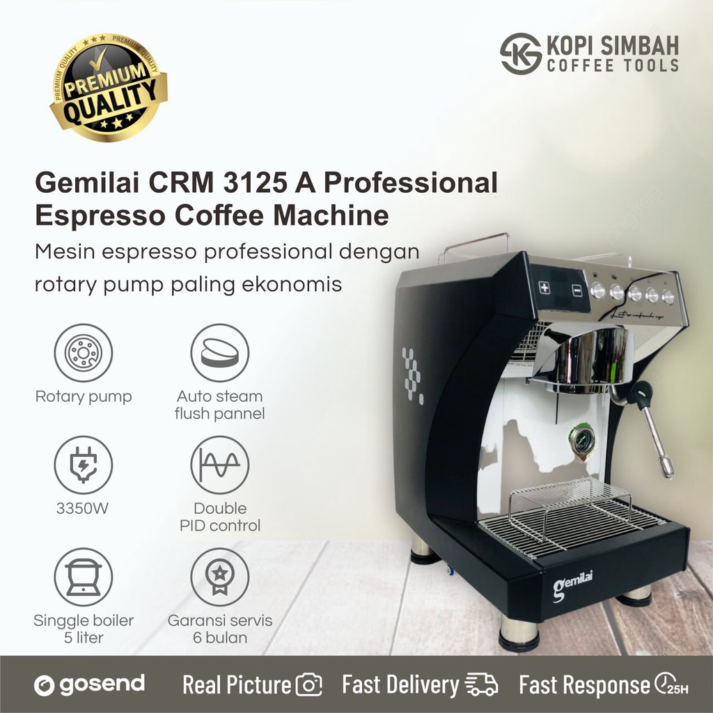 Jual Mesin Espresso GEMILAI CRM 3125A Rotary Pump Alat Pembuat Kopi