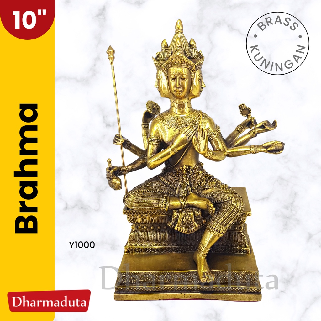 Jual Dewa Brahma Se Mien Fo 10in Kuningan Patung Rupang Arca Buddha ...