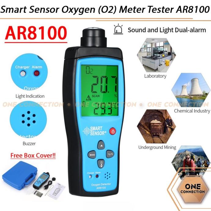 Jual Oxygen Detector Smart Sensor AR8100 Handheld O2 Oksigen Meter ...