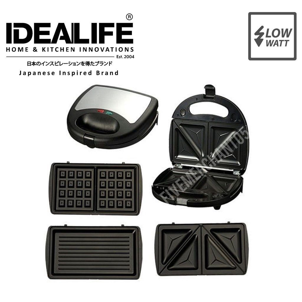Jual Sandwich Maker Idealife IL 202 Toaster Roti Panggang Bakar IL202 ...