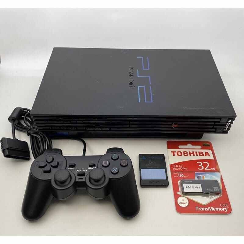 Jual playstasion ps2 fat tebel flexdisk 32 full game + 2stick baru ...