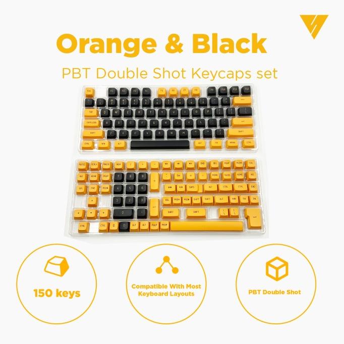 Jual Orange Black PBT Double Shot CSA Profile Keycaps | Shopee Indonesia
