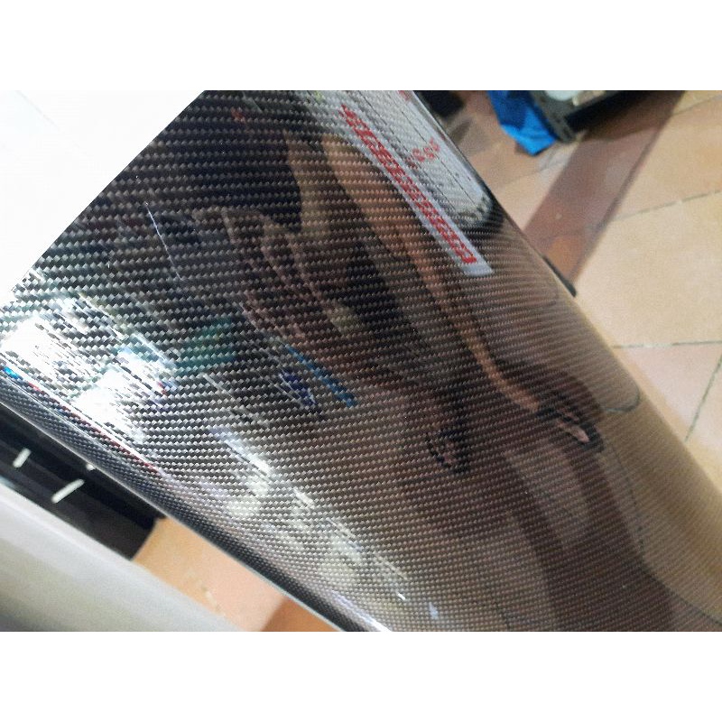 Jual 50cm Sticker Fanchi FC282 Carbon 7D ID-8152 Fiber Silver Gloss ...
