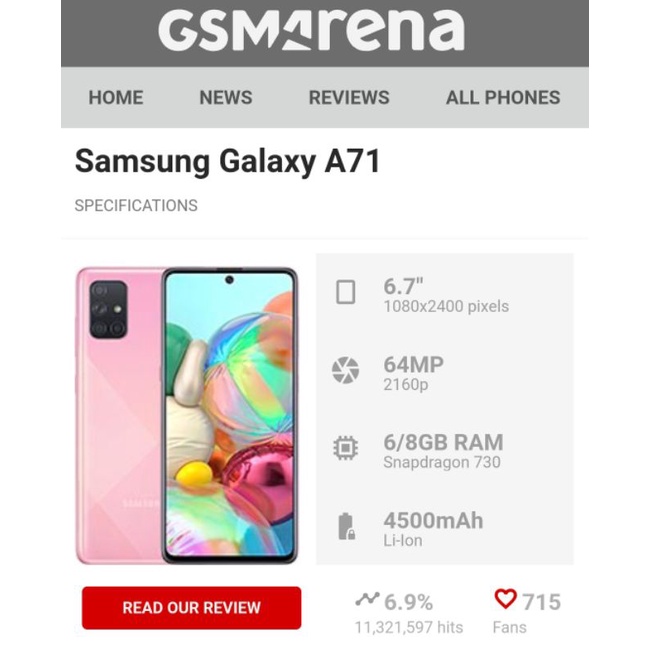 Samsung A71 Price In Malaysia Harga Samsung Spec Samsung