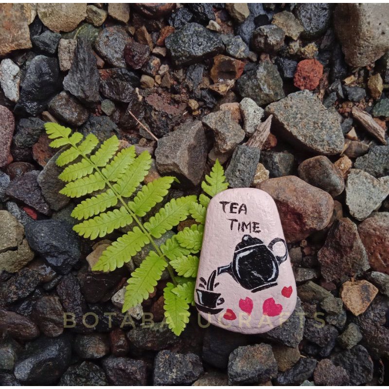 Jual souvenir kulkas "siluet" dari bahan batu alam yang dilukis