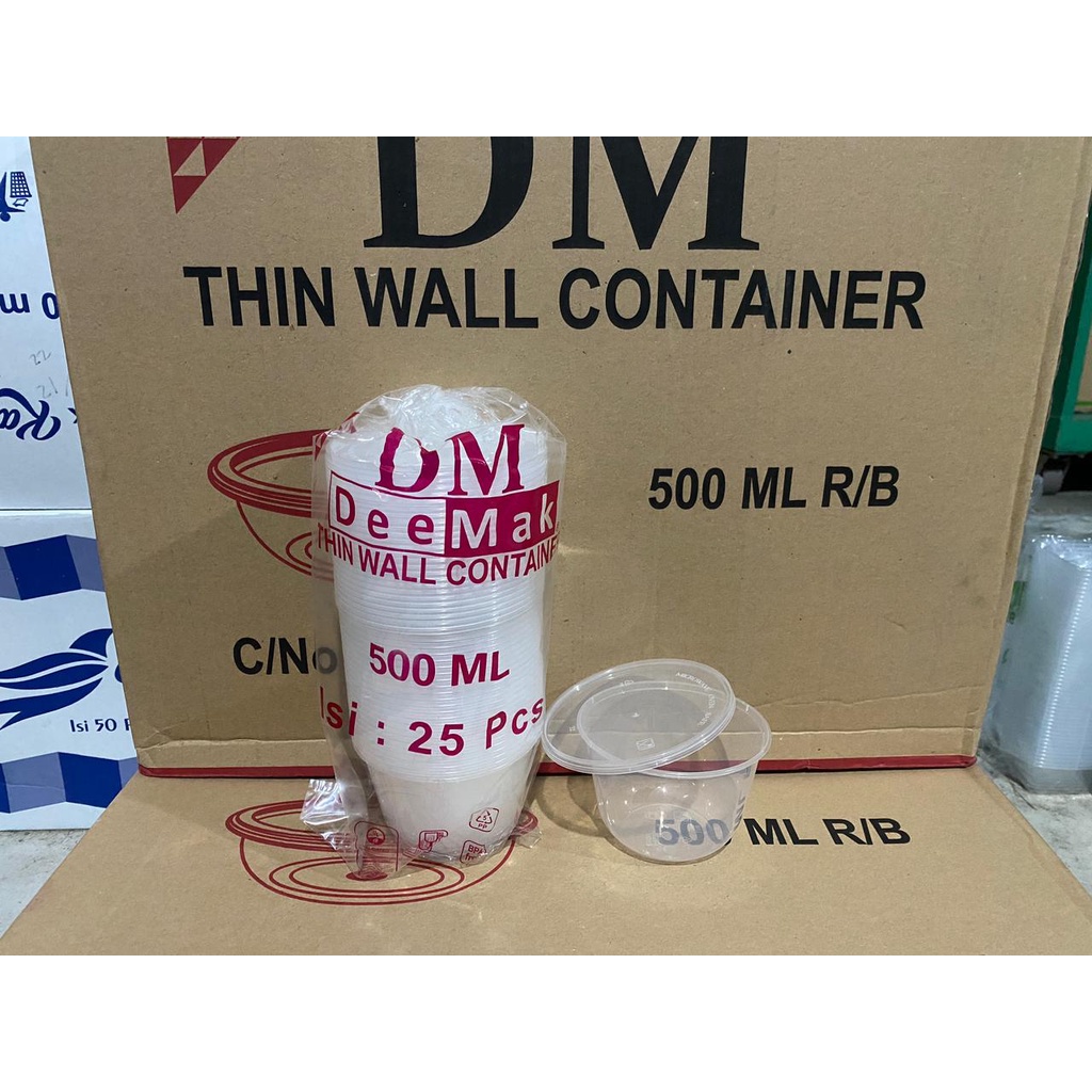 Jual Thinwall Dm Ml R B Kotak Makan Rata Ml Shopee Indonesia