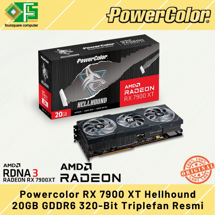 Jual VGA Powercolor Radeon RX 7900 XT Hellhound 20GB GDDR6 320-Bit ...