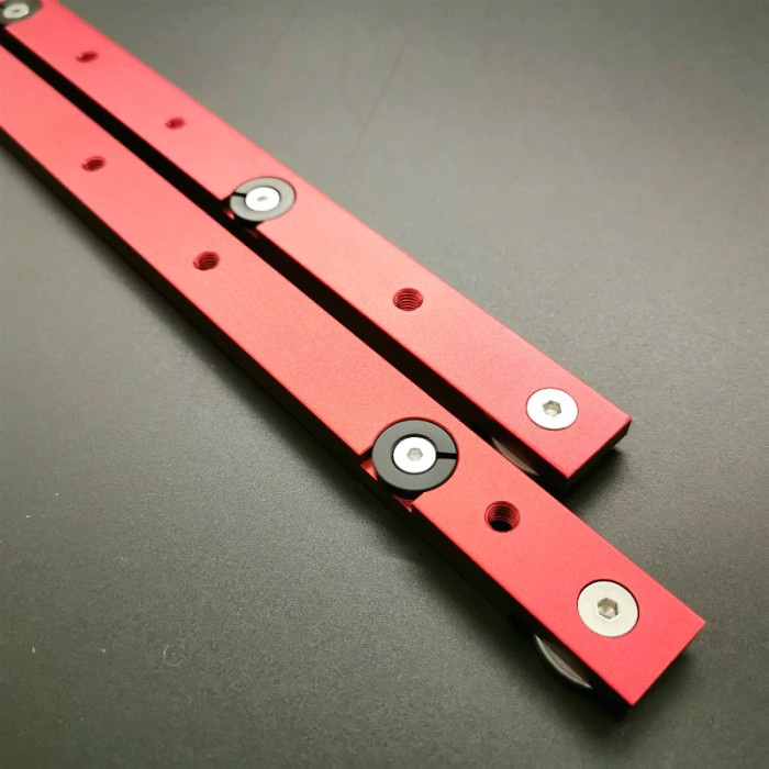 Jual miter bar / mitre gauge / table saw runner / t track slider bar / slob silver 30cm