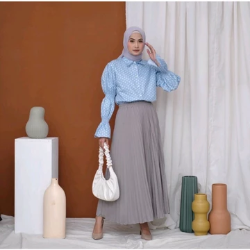 Rok Plisket Panjang Mayung Bahan Hyget Premium Ready 27 Warna Part1