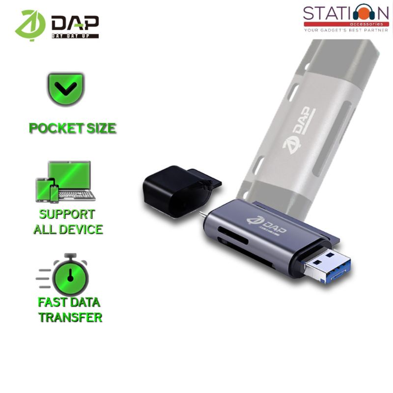 Jual DAP Card Reader Micro SD, SDHC, TF, SD, MMC D-CR02 | Shopee Indonesia