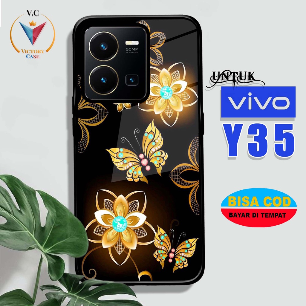 Jual Case VIVO Y35 Victory Case Motif BTRFLY Case Hp Glossy