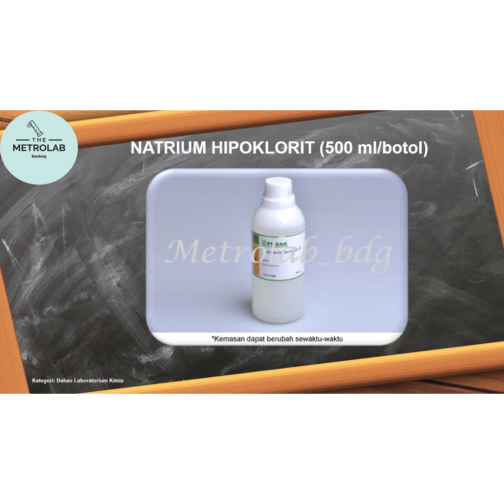 Jual Natrium Hipoklorit Sodium Hypochlorite Naclo Cp Atau Ar 52 Klorida 500 Mlbotol 2502