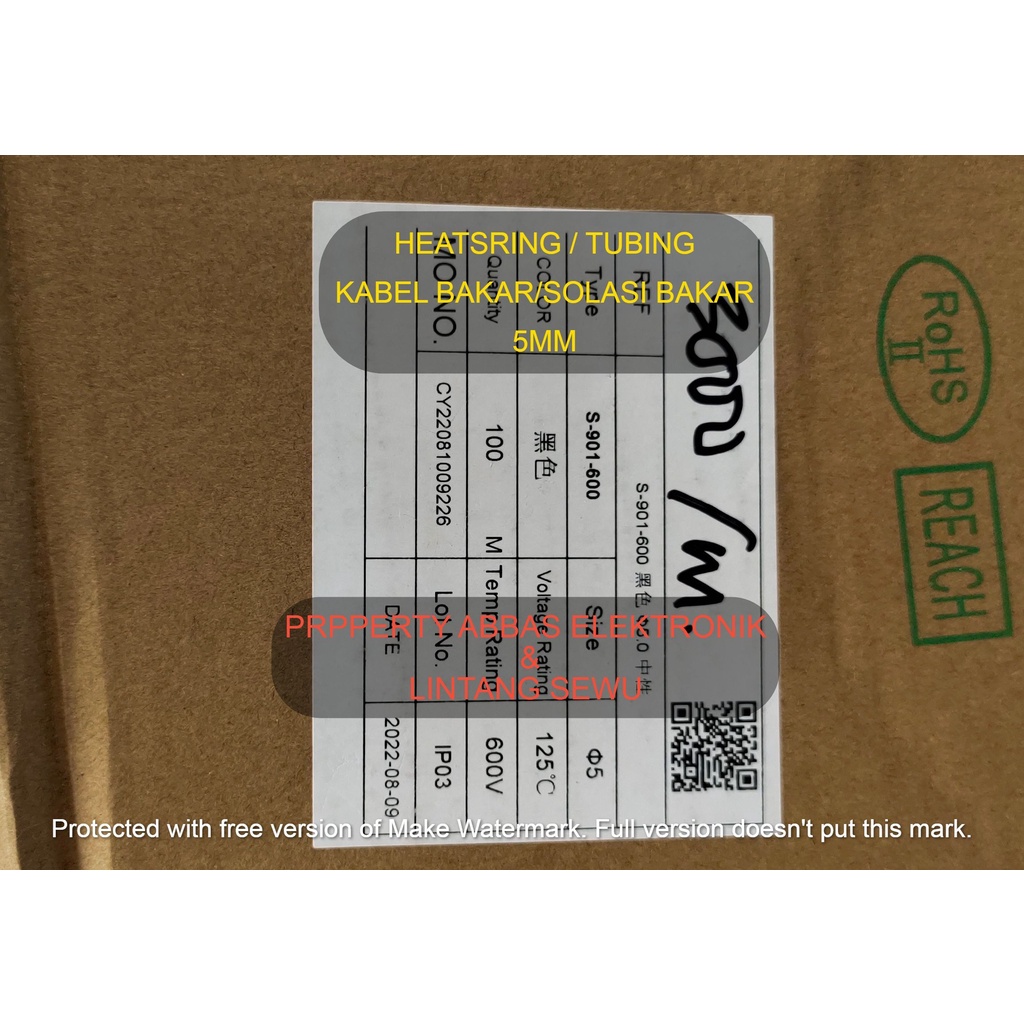 Jual HEATSRING TUBING SOLASI BAKAR KABEL BAKAR HEAT SRING HEATSRINK 5MM ...